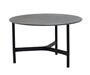 Cane-Line Twist Couchtisch, medium, Aluminium Rahmen (5011) - Lava grey, aluminium - Fossil black, ceramic