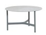 Cane-Line Twist Couchtisch, medium, Aluminium Rahmen (5011) - Light grey, aluminium - Fossil black, ceramic
