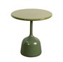 Cane-Line Glaze Couchtisch klein - Gestell mit Tischplatte ø45-Olive Green-Green Glazed Lava Stone