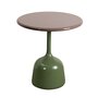 Cane-Line Glaze Couchtisch klein - Gestell mit Tischplatte ø45-Olive Green-Taupe Glazed Lava Stone