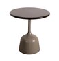 Cane-Line Glaze Couchtisch klein - Gestell mit Tischplatte ø45-Taupe-Black Glazed Lava Stone