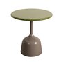 Cane-Line Glaze Couchtisch klein - Gestell mit Tischplatte ø45-Taupe-Green Glazed Lava Stone