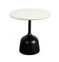 Cane-Line Glaze Couchtisch klein - Gestell mit Tischplatte ø45-Lava Grey-Sand Glazed Lava Stone