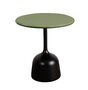 Cane-Line Glaze Couchtisch klein - Gestell mit Tischplatte ø45-Lava Grey-Olive green, Aluminium