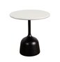 Cane-Line Glaze Couchtisch klein - Gestell mit Tischplatte ø45-Lava Grey-Sand, Aluminium