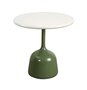 Cane-Line Glaze Couchtisch klein - Gestell mit Tischplatte ø45-Olive Green-Sand Glazed Lava Stone