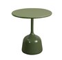 Cane-Line Glaze Couchtisch klein - Gestell mit Tischplatte ø45-Olive Green-Olive green, Aluminium