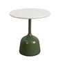 Cane-Line Glaze Couchtisch klein - Gestell mit Tischplatte ø45-Olive Green-Sand, Aluminium