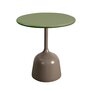 Cane-Line Glaze Couchtisch klein - Gestell mit Tischplatte ø45-Taupe-Olive green, Aluminium