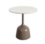 Cane-Line Glaze Couchtisch klein - Gestell mit Tischplatte ø45-Taupe-Sand, Aluminium