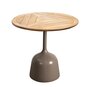Cane-Line Glaze Couchtisch klein - Gestell mit Tischplatte ø45-Taupe-Teak, Geometric