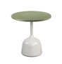 Cane-Line Glaze Couchtisch klein - Gestell mit Tischplatte ø45-Sand-Green Glazed Lava Stone