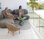 Cane-Line Glaze Couchtisch klein - Gestell mit Tischplatte ø45
