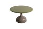 Cane-Line Glaze Couchtisch groß - Gestell mit Tischplatte ø70-Taupe-Green Glazed Lava Stone