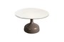 Cane-Line Glaze Couchtisch groß - Gestell mit Tischplatte ø70-Taupe-Sand Glazed Lava Stone