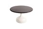 Cane-Line Glaze Couchtisch groß - Gestell mit Tischplatte ø70-Sand-Black Glazed Lava Stone