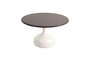 Cane-Line Glaze Couchtisch groß - Gestell mit Tischplatte ø70-Sand-Taupe Glazed Lava Stone