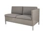 Cane-Line Connect Dining Lounge 2-Seater Sofa (55193)-Cane-line Weave, Taupe-Cane-line Natté m/QuickDry & Airflow System, Taupe-Links