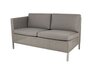 Cane-Line Connect Dining Lounge 2-Seater Sofa (55193)-Cane-line Weave, Taupe-Cane-line Natté m/QuickDry & Airflow System, Taupe-Rechts