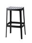 Cane-Line Cut Barhocker, hoch-Black, Aluminium-Ohne