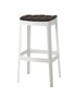 Cane-Line Cut Barhocker, hoch-White, Aluminium-Cane-line Focus, Dark Grey