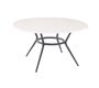 Cane-line Joy Tisch Dia. 144 cm (50202)-Light grey, aluminium-Travertine look, ceramic