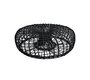 Cane-Line Nest Hocker Gross-Aluminium w/Cane-line Weave - Lava grey-Ohne