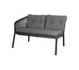 Cane-Line Ocean 2-Sitzer Sofa-Modul rechts Soft Rope (5527)-Cane-line Soft Rope, Dark Grey-Dark grey, Cane-line Wove