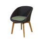 Cane-Line Soft Rope Peacock Stuhl (5454)-Cane-line Soft Rope, Dark grey, teak legs-Cane-line Link, Dark green