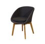 Cane-Line Soft Rope Peacock Stuhl (5454)-Cane-line Soft Rope, Dark grey, teak legs-Cane-line Focus, Dark grey