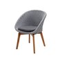 Cane-Line Soft Rope Peacock Stuhl (5454)-Cane-line Soft Rope, Light grey, teak legs-Cane-line Natté, Grey