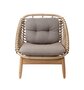 Cane-Line Strington Loungesessel-Cane-line Weave, Natural, incl. taupe Cane-line AirTouch cushion set