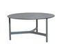 Cane-Line Twist Couchtisch, large (5012)-Light grey, aluminium-Fossil black, ceramic
