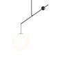 Luceplan Malamata - Pendelleuchte: Mattschwarz - L119 x Ø48 cm