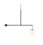 Luceplan Malamata - Pendelleuchte: Mattschwarz - L106 x Ø22 cm