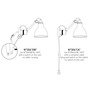 Lampe Gras 304 Wandleuchte