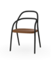 Ton Stuhl 002-Black Grain (B123)-Nougat (B114)
