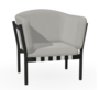 Ton Lounge Sessel Dowel - Black Grain (B123) - Jim 828 - Grain Negro 90 - Grey
