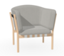 Ton Lounge Sessel Dowel - Natural - Jim 828 - Grain Negro 90 - Grey