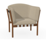 Ton Lounge Sessel Dowel - Nougat (B114) - Fargo 927 - Grain Negro 90 - Grey