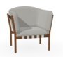 Ton Lounge Sessel Dowel - Nougat (B114) - Jim 828 - Grain Negro 90 - Grey