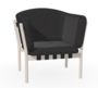 Ton Lounge Sessel Dowel - B276 White Powder - Fargo 990 - Grain Negro 90 - Black