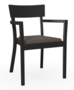 Ton Armlehnstuhl Bergamo - B123 black grain - Lerma 847