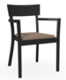Ton Armlehnstuhl Bergamo - B123 black grain - Luciana 750 