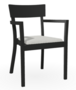 Ton Armlehnstuhl Bergamo - B123 black grain - Luciana 801