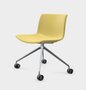 Arper Catifa 53 Stuhl Mit Rollen-Gelb
