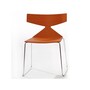 Arper Saya Stuhl mit Kufengestell-Orange