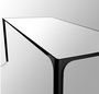 Arper Nuur 160 x 79 cm Gestell Schwarz Tisch-Weiss