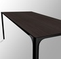 Arper Nuur 160 x 79 cm Gestell Schwarz Tisch-Wenge
