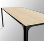 Arper Nuur 120 x 79 cm Gestell Schwarz Tisch-Eiche Gebleicht